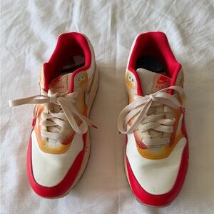Nike Air Max Red and Cream Sneakers